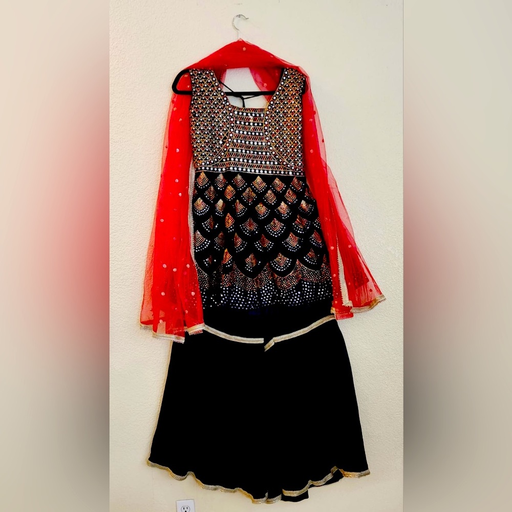 New Indian Sharara suit , dark blue color